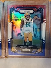 Preston Smith 2023 Prizm Red White & Blue Prizm Card Green Bay Packers