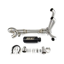 Full Exhaust System 675SS For CF-Moto 675SR 2024-2025 Header Pipe Black Mufflers