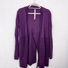 Lululemon Women Sit In Lotus Wrap II Size 4 100 Merino Wool Athleisure Dark Red