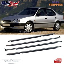 Outer Weatherstrip Door Belt Set Of 4 For Toyota Corolla Le Sedan 1995-2002