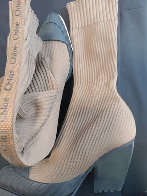 Chloé Rylee Sock Boots / 37 / BRAUM SCHWARZ SCHUHE