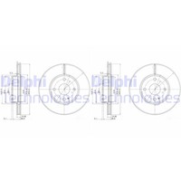 2X Delphi Bremsscheiben 254Mm BelÜFtet Vorne Passend FÜR Mazda MX-5 | BG3393