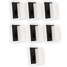 Theater Solutions TS80W Flush Mount Speakers with 8" Woofers In Wall 7 Pack