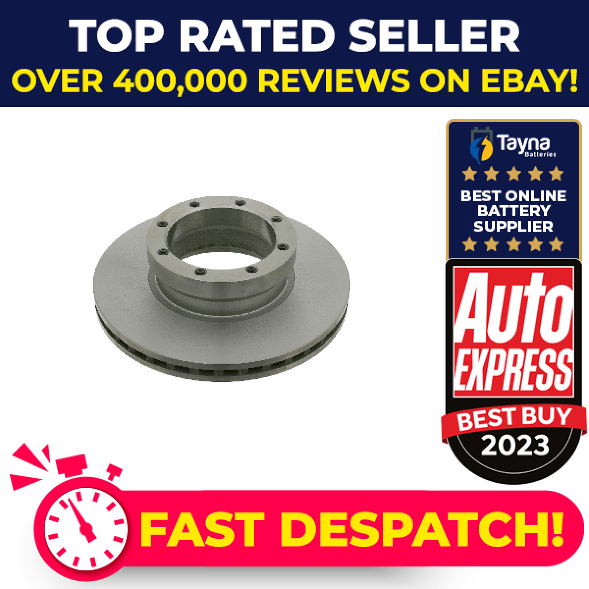 CV Brake Disc Single Vented Front 24459 Febi 6774686 Genuine Quality Guaranteed