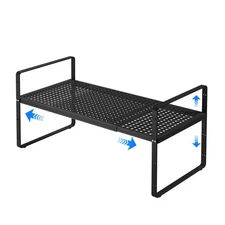 Expandable Kitchen Shelf Organizers, Kitchen Cabinet Organizer Stand Rack Org...