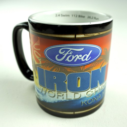 VTG Ford IRONMAN WORLD CHAMPIONSHIP TRIATHLON Kona HAWAII HI Large COFFEE MUG - Picture 1 of 7
