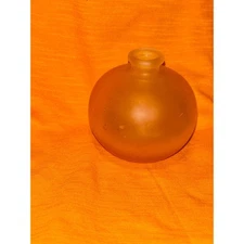 Vintage Amber Glass Round Perfume Bottle Small Decorative Vase