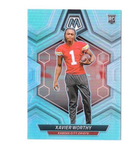 XAVIER WORTHY 2024 MOSAIC ROOKIE FOOTBALL SILVER PRIZM CHIEFS No 328