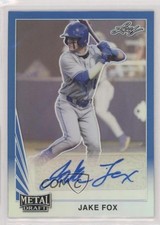 2021 Leaf Metal Draft 1990 Blue Rainbow 22/35 Jake Fox #LA-JF1 Auto 2p7