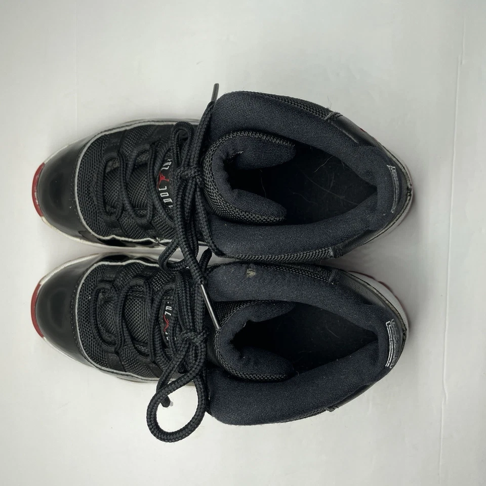 Nike Air JORDAN 11 Retro Playoffs BRED Sz 3Y 2019 Black/Red 378038-061🔥 - Imagem 4 de 4