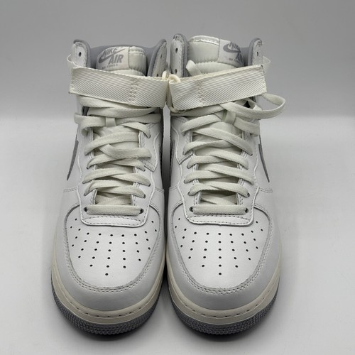 Nike Air Force 1 Hi Retro Qs Sz 8.5 Summit White/wolf Grey 743546-101 - Picture 9 of 14