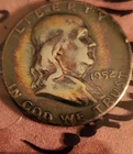1952 Franklin Half Dollar 50C Silver 0.9 Fineness Circulated Uncertified US Coin