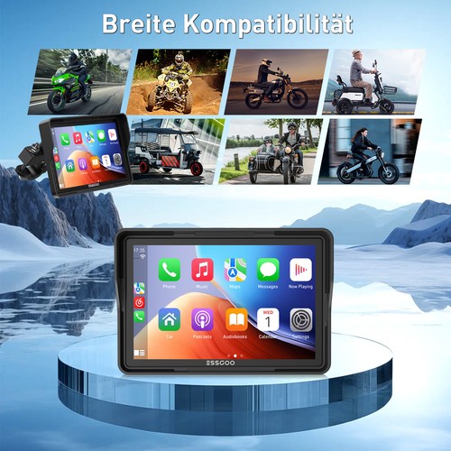 Neu 5" Motorrad GPS Navigationsgerät Touch Moto Car Navigation Carplay Bluetooth - Bild 11 von 13