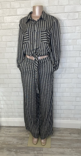 Neu mit Etikett Free People Einteiler Overall Oversize weites Bein Hosenanzug Set Bluse M - Bild 1 von 16
