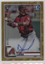 2020 Bowman Chrome Rookie Gold Refractor 32/50 Domingo Leyba #CRA-DL Auto 05gv