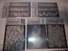 Lot X5 New Darice Embossing Folders Pineapple, Leaves, Wedding, House Patterns