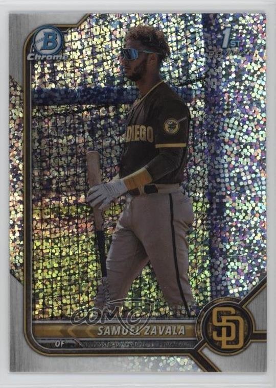 2022 Bowman Chrome Prospects Speckle Refractor /299 Samuel Zavala #BCP-203 16s2