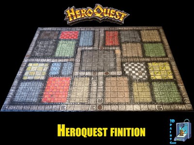 3D PAINTED HEROQUEST 3D PRINT PAINTED MAGNETIC WALL TRAY with magnet wall