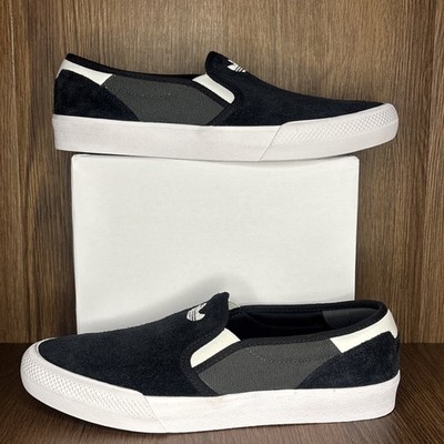 Adidas Shmoofoil Slip On Skate Shoes Black Grey Mens IG5268