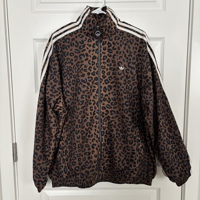 Adidas Leopard Firebird Oversized Track Jacket JW7301 Size L New Authentic