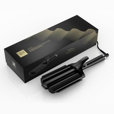 GHD Wave Triple Barrel Hair Waver, Professional Ceramic Styling Tool,Beach Waves
