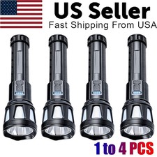 120000000Lumens Super Bright LED Tactical Flashlight USB Rechargeable Work Light