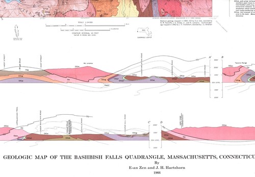 USGS Geologic Map: Bashbish Falls Quadrangle, Massachusetts-Connecticut-New York - Picture 2 of 3