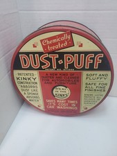1930s 40s Dust Puff Tin Can Decatur Illinois  Standard Specialty Company - J