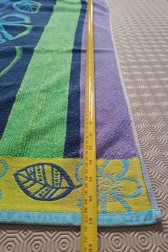 Vintage 80s Kirkland Colourful Egyptian Cotton Oversized Beach Towel 35" BY 67" - Bild 5 von 8