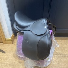 16" Equerry (Jeffries) Synthetic Pony Saddle  - Black - Medium Wide