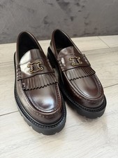 Celine Chunky Burgundy Loafers