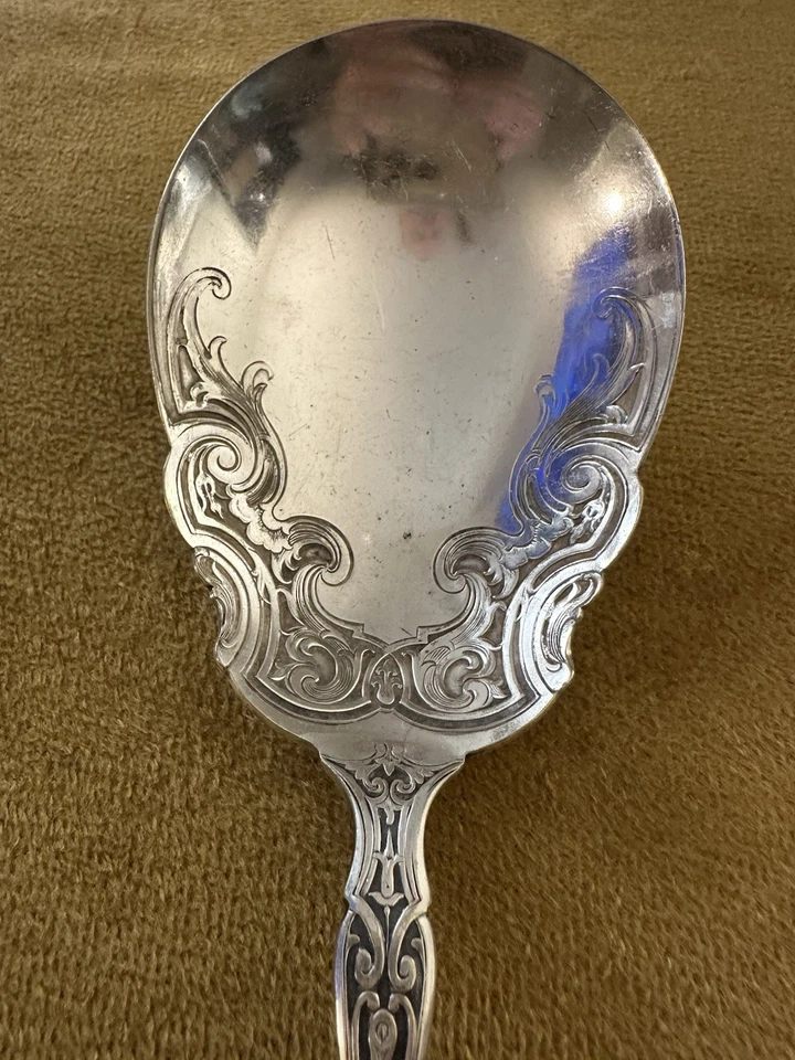 УОЛЛЕС 1835 R ПОСЕРЕБРЕННАЯ ТВЕРДАЯ ГЛАДКАЯ ЛОЖКА ДЛЯ ЗАПЕКАНИЯ - КАРДИНАЛЬНЫЙ УЗОР c1907 - Изображение 3 из 4