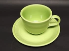 FIESTAWARE (HLC) MODERN COLOR AND DESIGN COFFEE CUP & SAUCER (CHARTRUSE***Ret.)