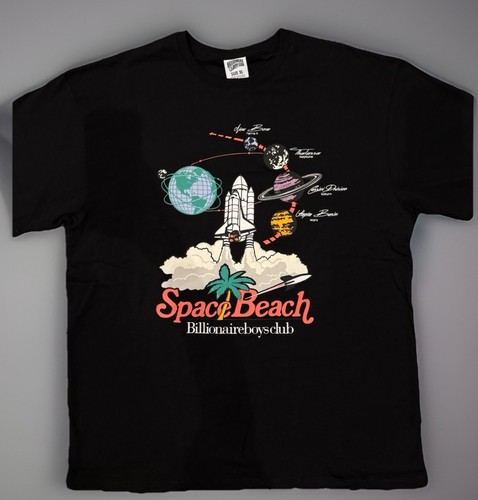 NEW! Billionaire boys club Space beach SS Black Tee XL NWT