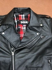 Schott NYC Vintaged Fitted Cowhide Leather Motorcycle Jacket
