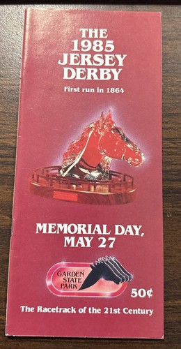 Programa Oficial Caballos Derby de Nueva Jersey De Colección Día de los Caídos 27 de mayo de 1985 - Imagen 2 de 3