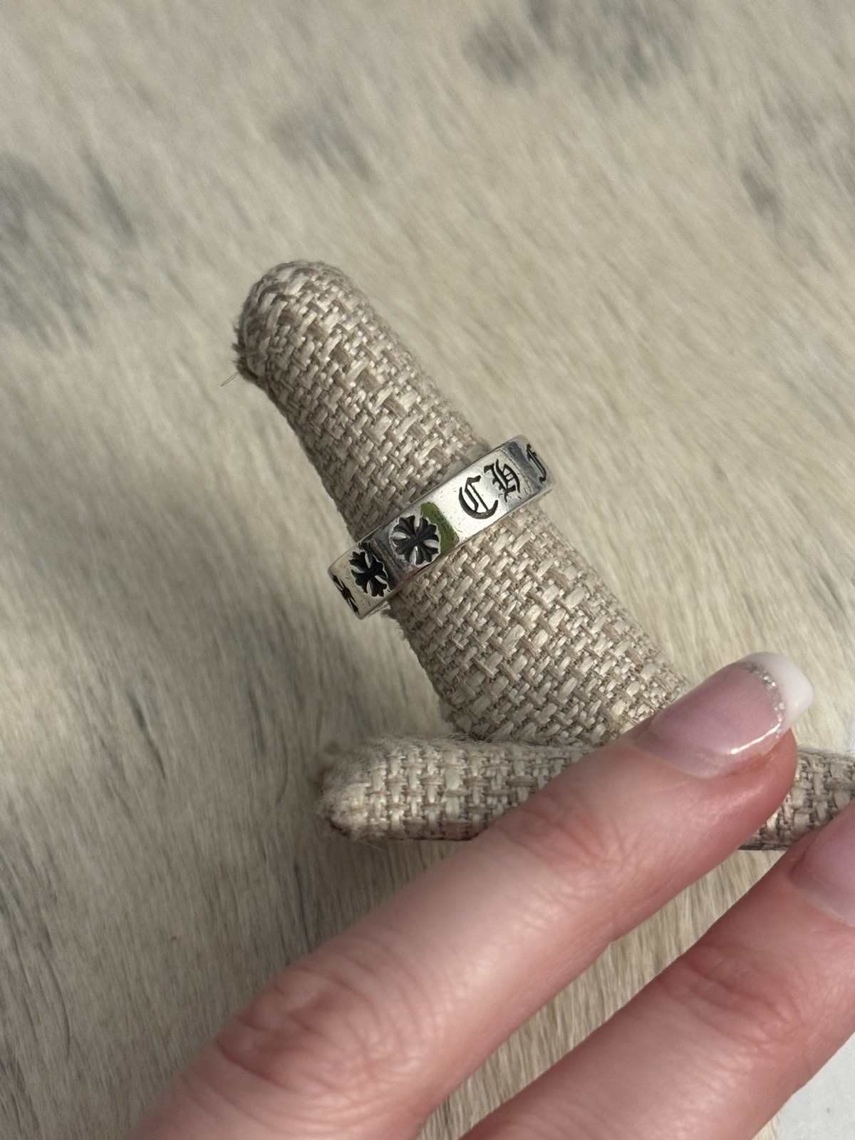 Chrome Hearts Forever Sterling Silver 2003 Cross Band Ring 925 CH Size 7.5 thumbnail 9