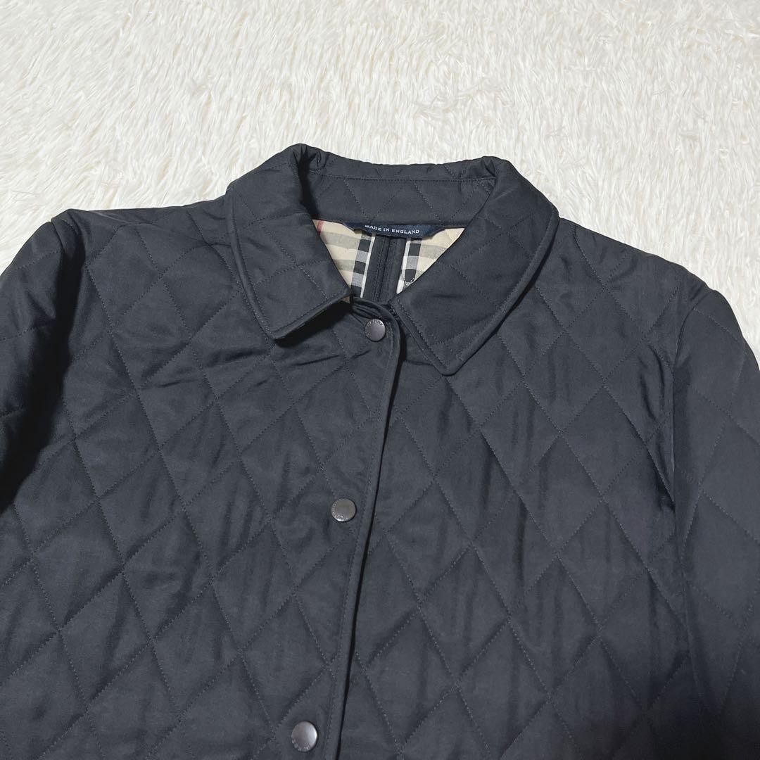 Burberry London Quilted Jacket Black Nova Check Made in England L #EL BDA
