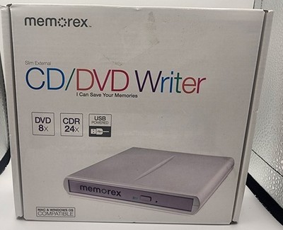 Memorex 98251 CD/DVD Writer 8x. USB connected external.  New