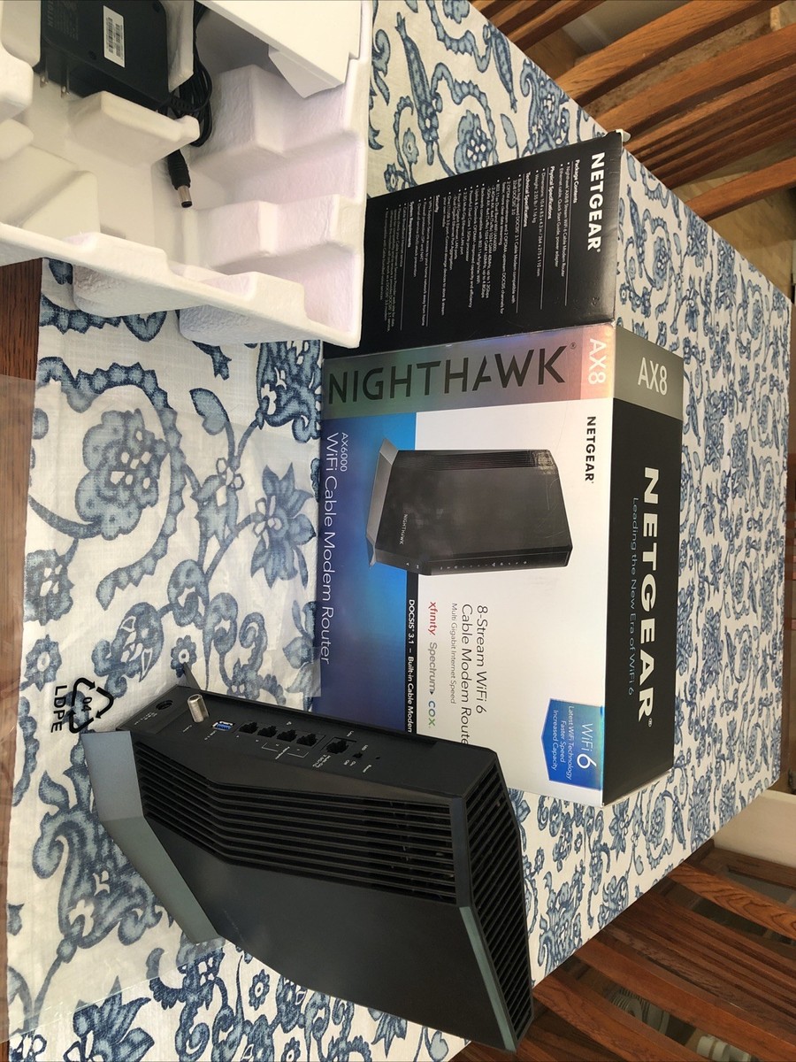 NETGEAR Nighthawk AX8 AX6000 WiFi 6 DOCSIS 3.1 Cable Modem Router