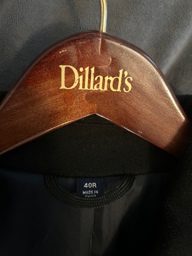 Lora Piana Overcoat 40R/40S Dillard's wool black men's coat - Picture 4 of 6