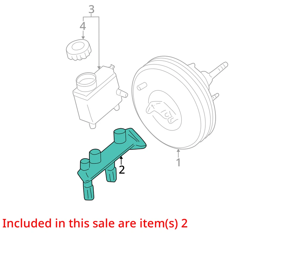 2005 Lincoln Navigator Brake Master Cylinder OEM 135K Miles - LKQ406134493 - Image 4 of 4