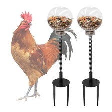 2 Pack Chicken Peck Toy - Chicken Enrichment Toys with Swing Feeder  Slow Fe...