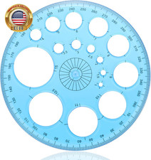2Pcs Circle Template for Drawing, Circle round Stencil Templates for Drawing Pro