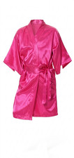 Kids Satin Kimono Robe Bridesmaid Nightgown Sleepwear Bathrobe Solid