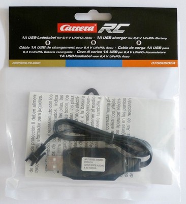 Carrera RC USB Cable 1A for LiFePo4 6,4V Batteries ''370600054''