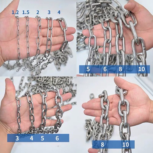 Stainless Steel Short/Long Link Chain Heavy Duty Lifting Security Link 1.2~16mm - Picture 7 of 9