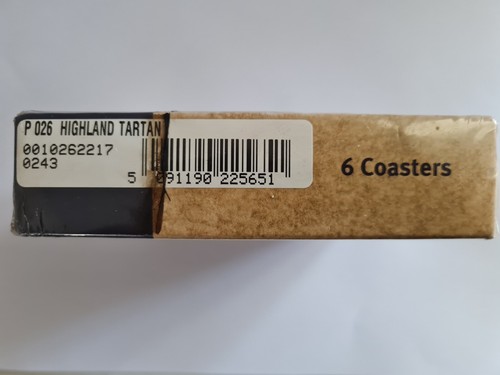 VINTAGE PIMPERNEL 6ER SET HIGHLAND TARTAN UNTERSETZER P026 VERSIEGELTE PACKUNG - Bild 4 von 5