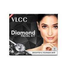 VLCC Diamond Facial Kit - Skin purifying with Parlour Glow - Improves Skin - 60g