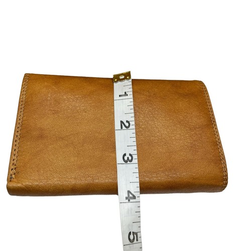 Italian Leather Slouchy Bag W/ Billfold Set Vintage Borse in Pelle Womens Cognac - Picture 11 of 11